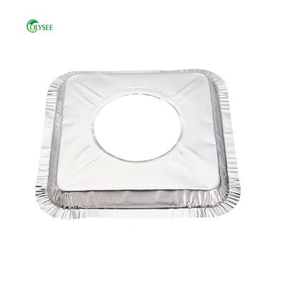 China Kitchen Use Rectangle Bib Liners Cover Gas Stove Aluminum Foil Disposable Gas Burners for sale