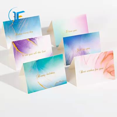 China Recyclable 300g Minimum Quantity Florist Card Paper Message Card Custom Copperplate Holiday Thank You Card for sale