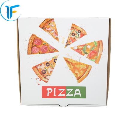 China Customized high quality recycled materials pizza box corrugated cardboard box beautiful empty snack take away box for sale