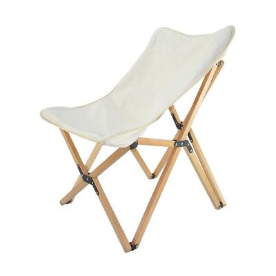 China Wholesale Portable Camping Wood Chair Travel Folding Good Quality Outdoor Rise Chair Eco-friendly for sale