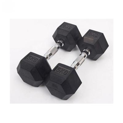 China Durable Small Dumbbells For Fitness PE Ladies Gym Aerobics Dumbbell Wholesale Hexagon Environmental Protection Sand Filled for sale