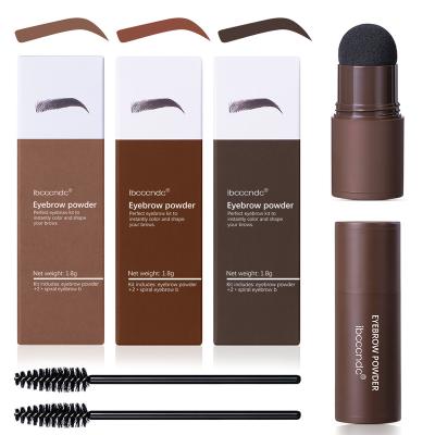 China Wholesale One Step Waterproof Eyebrow Stamp Shaping Kit Makeup Set Waterproof Long Lasting Private Label Eyebrow Powder Stamp for sale