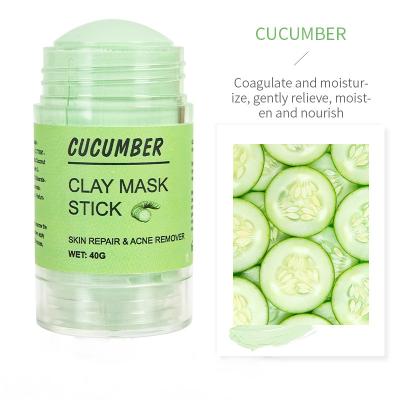 China Moisturizer Green Tea Oil-control Solid Plump Deep Facial Mask Mud Mask Blackhead Slander Face Mask Clean Stick for sale