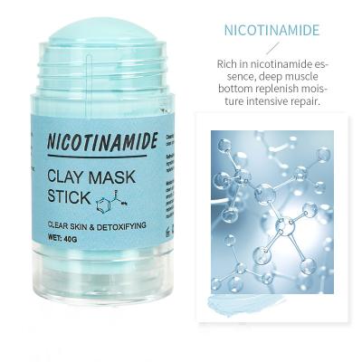 China Nicotinamide Clay Mask Stick Cleansing Detoxifying Moisturizer Moisturizing Shrink Peels Oil Control Skin Repair Stick Solid Face Mask for sale