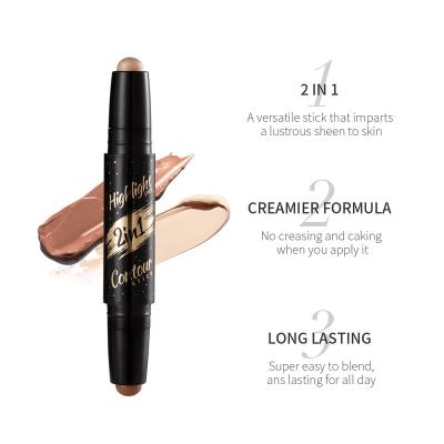 China Double Headed Concealer Fix Makeup Stick CRAYON CORRECTOR Lighting Repair V Face Concealer Contour Shade Cosmetics Foundation Cream Pen for sale