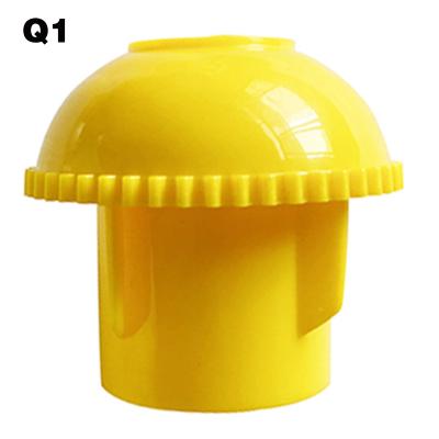 China Fits Rebar Q1 PP/18MM-25MM Yellow Reinforced Plastic Steel Pipe Screw Thread Protectors 0.7-1Inch Mushroom Mount Cover, Pipe Post Cover for sale