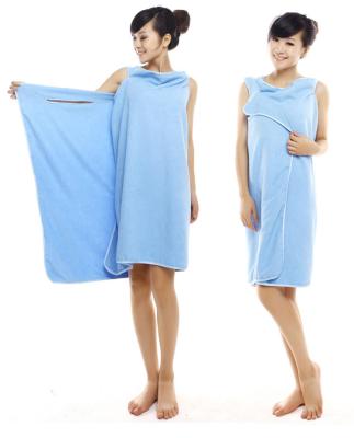 China Microfiber Towel Chain Spa Bathrobe Disposable Adult Home Wearable Women Skirt for sale