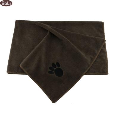 China China Suppliers QUICK DRY Pet Animal Towel, Microfiber Dog Cat Paw Embroidery Towel for sale