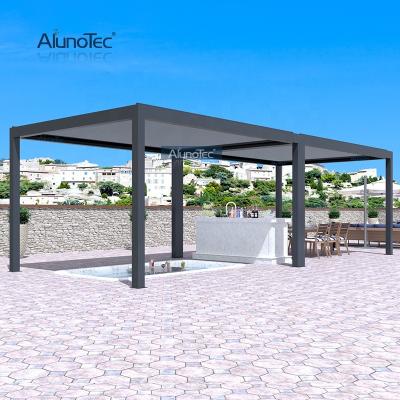 China Easily Assembled Remote Control Aluminum Motorized Louvered Pergola Bioclimatic Gazebo Outdoor Opening Roof Louvre for sale