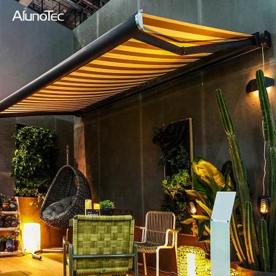 China High quality waterproof retractable cassette motorized tent pergola roof folding roof garden balcony/balcony full solarium factory for sale