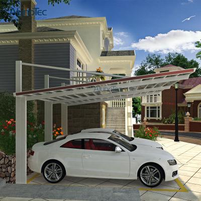 China Public Place/Garden/Backyard/Back Car Park Pull Sight Parking Lot Sun Shade Aluminum Garages Shelter Customized Size Canopies for sale