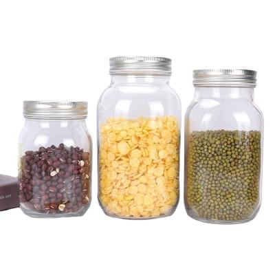 China Freshness Preservation Factory Hotsale 32oz Round Mason Glass Jar for sale