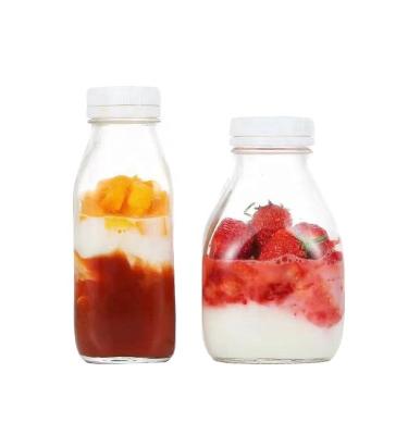 China Beverage customized 1 liter 500ml 500g 1l 1000ml litee lt 1.5 lt empty glass yogurt milk bottle for milk with lid for sale