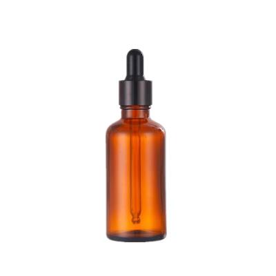 China Wholesale 30Ml 60Ml 120Ml Beverage Round Shape Amber Essential Oil Glass Bottle With Dropper for sale