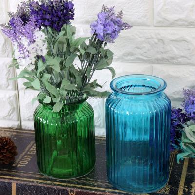 China CLASSIC Wholesale Colored Flower Vase Glass With Customized Color for sale