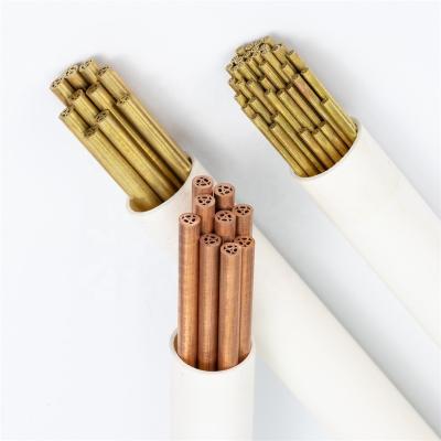 China EDM Drilling For Excellent Quality 5mm EDM Multi-hole Brass Copper Tube Blind Hole Multichannel Electrode EDM Tube For Small Hole Drilling Blind Hole for sale