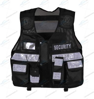 China Water Render Hi Viz Tactical Vest Security Reflective Safety Vest With For Application Resistant (Black) for sale