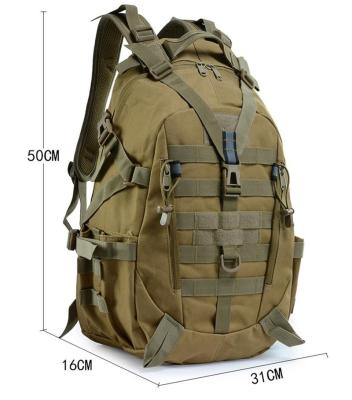 China Outdoor Camping 40L Backpack Men Military Tactical Bag Outdoor Sport Travel Bags Increase Rucksack With Reflector for sale