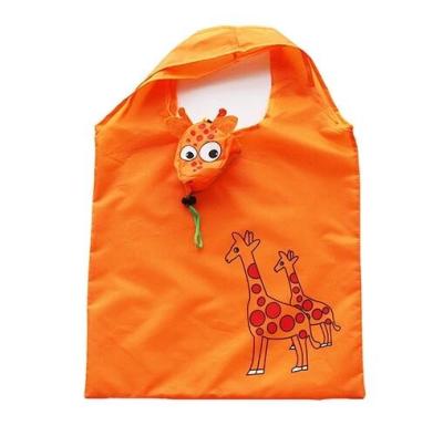 China Giraffe Folding Animal Collapsible Shopping Bag, Reusable Grocery Bags With Logo, Eco Shopping Bag, Fruit Shopping Bag for sale