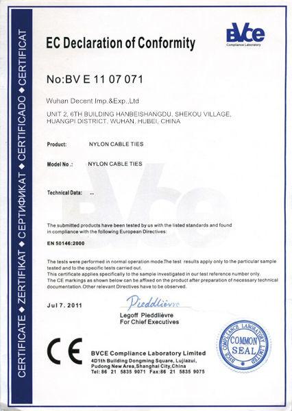 CE Certificate - Wuhan Decent