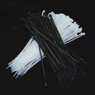 China White / Black PA66 Nylon Cable Ties Cable Wraps Self-locking Aging-Resistant for sale