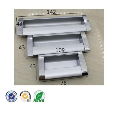 China FS6338 Industrial Cabinet Aluminum Alloy Pull Handle For Embedded Hidden Sliding Door Cabinet Handle for sale