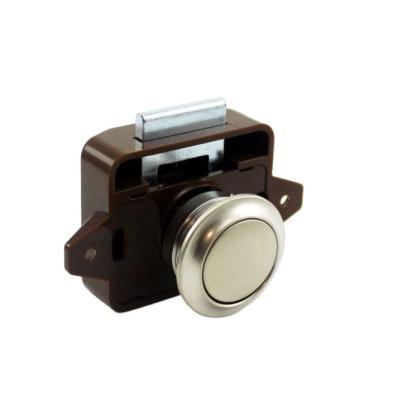 China FS6631 Cabinet Push Button Cabinet Door Latch Lock Industrial Zinc Alloy Keyless Cupboard Locks For RV Camper Caravan for sale