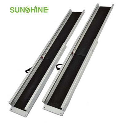 China Easily Sliding For Length Extension Channel Aluminum Telescopic Ramp , Wheelchair Ramp 3