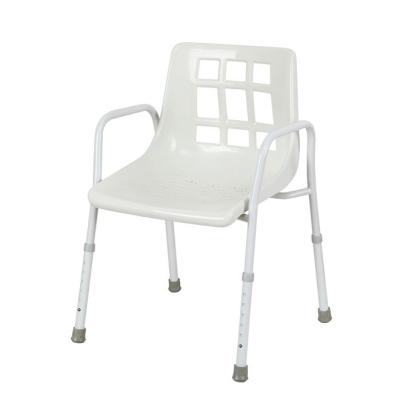 China For Indoor Or Outdoor Use BA313 Shower Stool Bath Stool With Arms And Back Plastic Shower Chair For The Elderly for sale