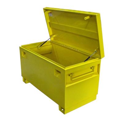 China Iron reinforced heavy duty steel construction site tool box for sale