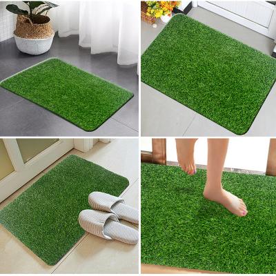 China Eco-friendly artificial TPR turf mat on white background for sale