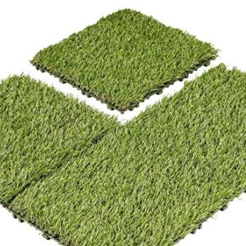 China Traditional High Quality Garden Flooring Design Artificial Grass Tiles Interlocking for sale