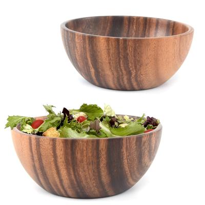 China Sustainable Newcomer Shallow Wooden Bowl For Food, Snack And Fruit Hand-Crafted Black Walnut Solid Wood Wooden Bowls for sale