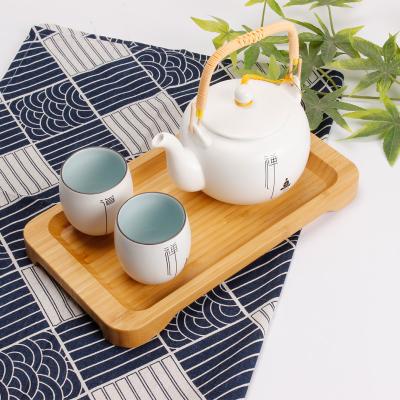 China Morden Serving Tray Healthy Bamboo Breakfast Tray Restaurant Serving Tray Board Heavy Bamboo Wood Tray for sale