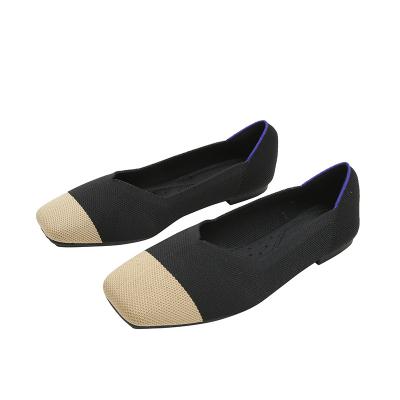 China Flat 2022 New Arrivals Cheap Women's Flat Shoes Flying Woven Sandals Flat Shoes for sale