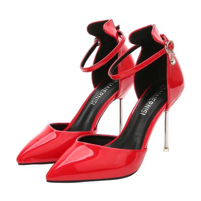 China Fashion trend sell high quality low price sexy girls using strappy pointed toe stiletto high heel for sale