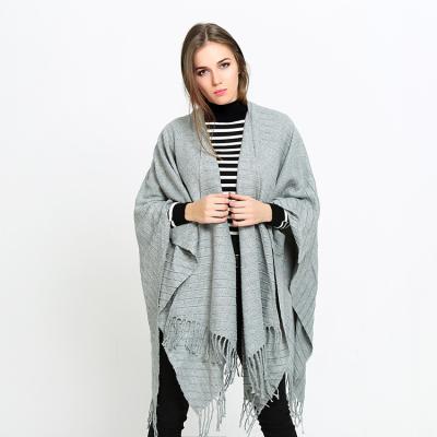 China High Quality Warm Jacquard Poncho Cape Cashmere Scarf Pashmina Cashmere Winter Shawl Plaid Polyester Hot Sale Long for sale