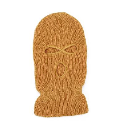 China COMMON Adult Winter Full Face Ski Mask Knit Mask Custom Ski Balaclava Hat Three Hole Face Logo for sale