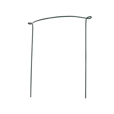 China Durable Metal Garden Plant Support Stakes Green Half Round Plant Support Rings For Potted Plant For Tomato for sale