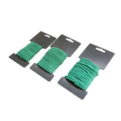 China Factory Durable Green Coating Tpr Rubber Tpr Twist Tie Plant Garden Training Line Coated Wire Twist Tie for sale