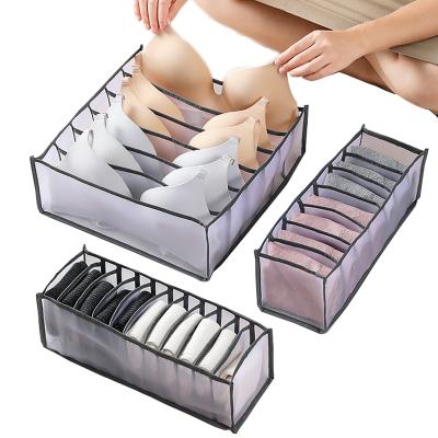 China Foldable Bra Fabric Drawer Organizer Storage Socks Socks Underwear Storage Box Viable for sale