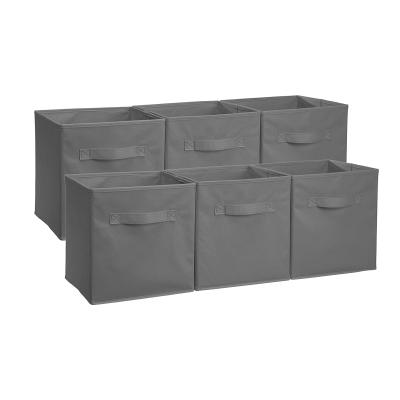 China Amazon Viable Basics Collapsible Fabric Storage Cubes Organizer With Handles Collapsible Storage Oranizer Box for sale