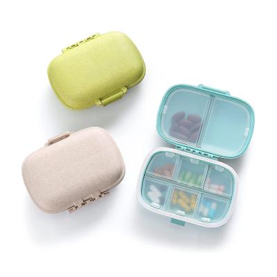 China 8 Compartment Travel Pill Organizer Moisture Proof Small Pill Box Purse Medicone Daily Case Portable Medicine Holder Container for sale