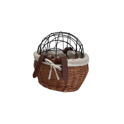 China Durable Vintage Basket Factory Direct Sale Wicker Bicycle Basket For Adult City Bicycle for sale