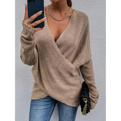 China 2021 Hot Sale Winter Autumn New Loose Casual Long Sleeve Women's Breathable Knitted Sweater for sale