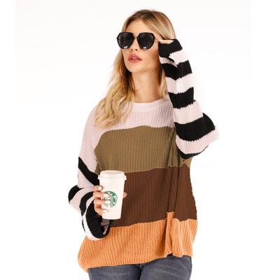 China 2021 New Autumn Winter Breathable Women Knit Loose Sweater Pullover Sweater Women for sale