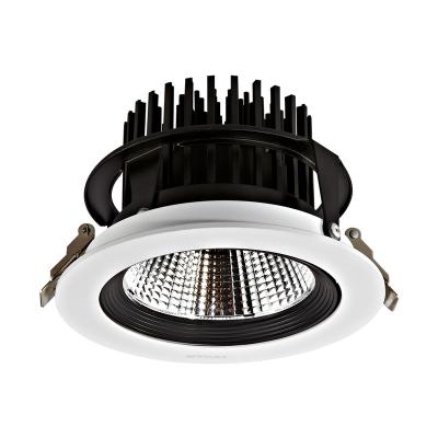 China Modern aluminum body15W 30W led recessed down light 4000K 15D 24D 36D CRI90+ gimbal rotation 150mm led down light for showroom for sale