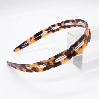 China Korea/Tokyo/France designer headbands fashion hollowed out tortoiseshell cellulose acetate headbands for women for sale