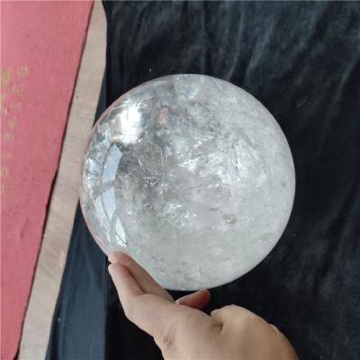 China Europe Crystal Opens Natural Rock Clear Crystal Sphere Ball 200mm for sale