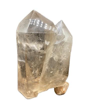 China Europe Crystal Opens Natural Smoky Crystal Tower Two Crystal Point for sale